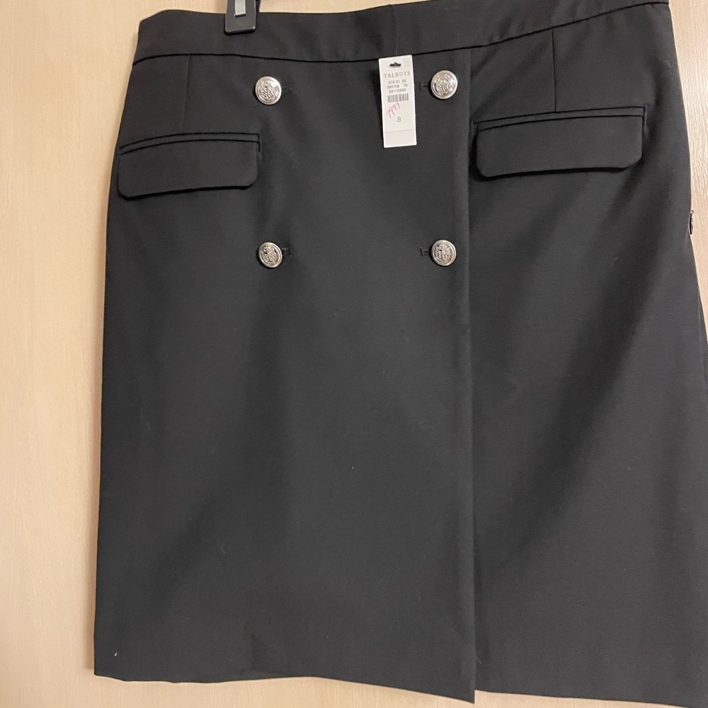 NEW Talbots Fully-Lined Black Skirt Size 8